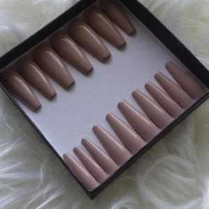 NOVA NAILS | "SANDSTONE" LONG COFFIN